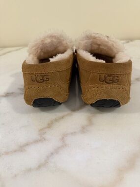 UGG Chestnut Suede Shearling Moccasin Slippers